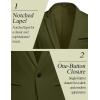 imageCOOFANDY Mens Casual Blazer Jacket Slim Fit Sports Coat Business Suit Jackets One ButtonArmy Green