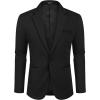 imageCOOFANDY Mens Casual Blazer Jacket Slim Fit Sports Coat Business Suit Jackets One ButtonBlack