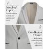 imageCOOFANDY Mens Casual Blazer Jacket Slim Fit Sports Coat Business Suit Jackets One ButtonLight Gray