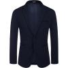 imageCOOFANDY Mens Casual Blazer Jacket Slim Fit Sports Coat Business Suit Jackets One ButtonNavy Blue