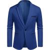 imageCOOFANDY Mens Casual Blazer Jacket Slim Fit Sports Coat Business Suit Jackets One ButtonRoyal Blue