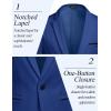 imageCOOFANDY Mens Casual Blazer Jacket Slim Fit Sports Coat Business Suit Jackets One ButtonRoyal Blue