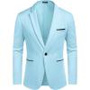 imageCOOFANDY Mens Casual Blazer Jacket Slim Fit Sports Coat Business Suit Jackets One ButtonSky Blue
