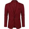 imageCOOFANDY Mens Casual Blazer Jacket Slim Fit Sports Coat Business Suit Jackets One ButtonWine Red