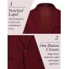 imageCOOFANDY Mens Casual Blazer Jacket Slim Fit Sports Coat Business Suit Jackets One ButtonWine Red