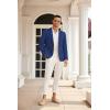 imageCOOFANDY Mens Casual Blazer Sport Coat Lightweight Two Button Business Suit JacketsBroyal Blue