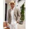 imageCOOFANDY Mens Casual Blazer Sport Coat Lightweight Two Button Business Suit JacketsDark Khaki