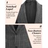 imageCOOFANDY Mens Casual Blazer Sport Coat Lightweight Two Button Business Suit JacketsFine Plaid Blazer Black