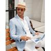 imageCOOFANDY Mens Casual Blazer Sport Coat Lightweight Two Button Business Suit JacketsLight Blue