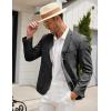 imageCOOFANDY Mens Casual Blazer Sport Coat Lightweight Two Button Business Suit JacketsLinen Black