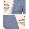 imageCOOFANDY Mens Casual Blazer Sport Coat Lightweight Two Button Business Suit JacketsPlaid Blazer Blue