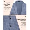imageCOOFANDY Mens Casual Blazer Sport Coat Lightweight Two Button Business Suit JacketsPlaid Blazer Blue