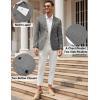 imageCOOFANDY Mens Casual Blazer Sport Coat Lightweight Two Button Business Suit JacketsPlaid Blazer Dark Gray
