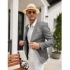 imageCOOFANDY Mens Casual Blazer Sport Coat Lightweight Two Button Business Suit JacketsPlaid Blazer Dark Gray