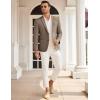 imageCOOFANDY Mens Casual Blazer Sport Coat Lightweight Two Button Business Suit JacketsPlaid Blazerbrown