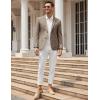 imageCOOFANDY Mens Casual Blazer Sport Coat Lightweight Two Button Business Suit JacketsPlaid Blazerbrown