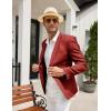 imageCOOFANDY Mens Casual Blazer Sport Coat Lightweight Two Button Business Suit JacketsWine Red