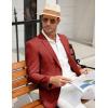 imageCOOFANDY Mens Casual Blazer Sport Coat Lightweight Two Button Business Suit JacketsWine Red