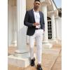 imageCOOFANDY Mens Casual Blazers Sport Coats Slim Fit Cotton Sport Jackets 1 Button Lightweight Suit JacketsA Navy Blue