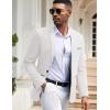 imageCOOFANDY Mens Casual Blazers Sport Coats Slim Fit Cotton Sport Jackets 1 Button Lightweight Suit JacketsB White