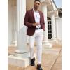 imageCOOFANDY Mens Casual Blazers Sport Coats Slim Fit Cotton Sport Jackets 1 Button Lightweight Suit JacketsB Wine Red