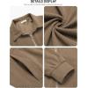 imageCOOFANDY Mens Casual Corduroy Jacket Lightweight Zip Up Vintage Jacket Collared Bomber JacketAkhaki