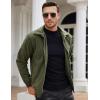 imageCOOFANDY Mens Casual Corduroy Jacket Lightweight Zip Up Vintage Jacket Collared Bomber JacketArmy Green