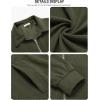 imageCOOFANDY Mens Casual Corduroy Jacket Lightweight Zip Up Vintage Jacket Collared Bomber JacketArmy Green