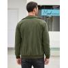 imageCOOFANDY Mens Casual Corduroy Jacket Lightweight Zip Up Vintage Jacket Collared Bomber JacketArmy Green