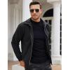 imageCOOFANDY Mens Casual Corduroy Jacket Lightweight Zip Up Vintage Jacket Collared Bomber JacketBlack