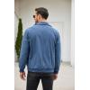 imageCOOFANDY Mens Casual Corduroy Jacket Lightweight Zip Up Vintage Jacket Collared Bomber JacketBlue
