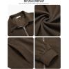 imageCOOFANDY Mens Casual Corduroy Jacket Lightweight Zip Up Vintage Jacket Collared Bomber JacketBrown