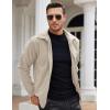 imageCOOFANDY Mens Casual Corduroy Jacket Lightweight Zip Up Vintage Jacket Collared Bomber JacketKhaki