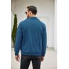 imageCOOFANDY Mens Casual Corduroy Jacket Lightweight Zip Up Vintage Jacket Collared Bomber JacketLake Blue
