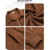 imageCOOFANDY Mens Casual Corduroy Jacket Lightweight Zip Up Vintage Jacket Collared Bomber JacketLight Brown