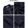 imageCOOFANDY Mens Casual Corduroy Jacket Lightweight Zip Up Vintage Jacket Collared Bomber JacketNavy Blue