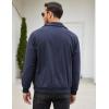 imageCOOFANDY Mens Casual Corduroy Jacket Lightweight Zip Up Vintage Jacket Collared Bomber JacketNavy Blue