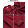 imageCOOFANDY Mens Casual Corduroy Jacket Lightweight Zip Up Vintage Jacket Collared Bomber JacketWine Red