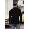 imageCOOFANDY Mens Casual Henley Pullover Sweatshirt Thermal Fleece Slim Fit SweaterBlack