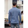 imageCOOFANDY Mens Casual Henley Pullover Sweatshirt Thermal Fleece Slim Fit SweaterBlue and Black