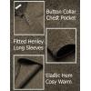 imageCOOFANDY Mens Casual Henley Pullover Sweatshirt Thermal Fleece Slim Fit SweaterCoffee