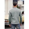 imageCOOFANDY Mens Casual Henley Pullover Sweatshirt Thermal Fleece Slim Fit SweaterForest Green
