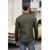 imageCOOFANDY Mens Casual Henley Pullover Sweatshirt Thermal Fleece Slim Fit SweaterGreen Black Jasper