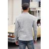 imageCOOFANDY Mens Casual Henley Pullover Sweatshirt Thermal Fleece Slim Fit SweaterGrey