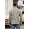 imageCOOFANDY Mens Casual Henley Pullover Sweatshirt Thermal Fleece Slim Fit SweaterKhaki
