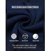 imageCOOFANDY Mens Casual Henley Pullover Sweatshirt Thermal Fleece Slim Fit SweaterNavy Blue