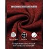 imageCOOFANDY Mens Casual Henley Pullover Sweatshirt Thermal Fleece Slim Fit SweaterWine Red