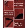 imageCOOFANDY Mens Casual Henley Pullover Sweatshirt Thermal Fleece Slim Fit SweaterWine Red