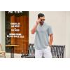 imageCOOFANDY Mens Casual Henley Shirt Short Sleeve Summer Shirts Linen Band Collar Summer Beach Hippie TShirtsGrey