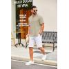 imageCOOFANDY Mens Casual Henley Shirt Short Sleeve Summer Shirts Linen Band Collar Summer Beach Hippie TShirtsLight Khaki